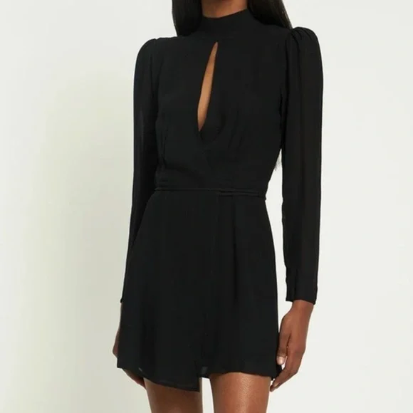 Reformation Otessa Black Mini Dress - Picture 4 of 14